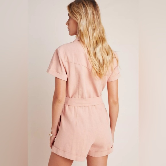 Anthropologie Auguste Patty Playsuit Blush size 4 - Picture 3 of 12
